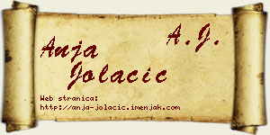 Anja Jolačić vizit kartica